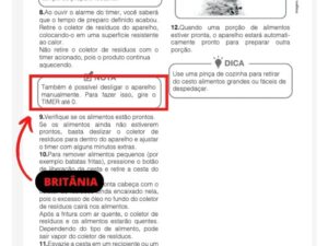 Como Desligar Air Fryer Britânia Antes Do Tempo