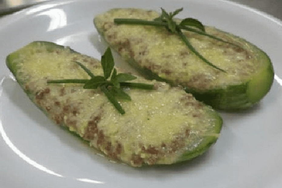 Abobrinha Recheada na Airfryer