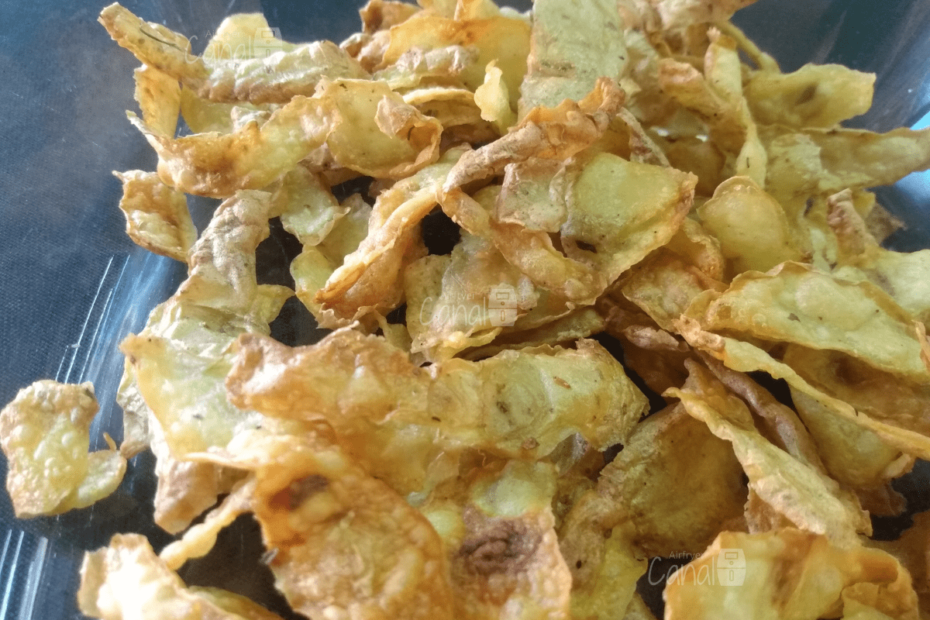petisco de casca de batata na airfryer