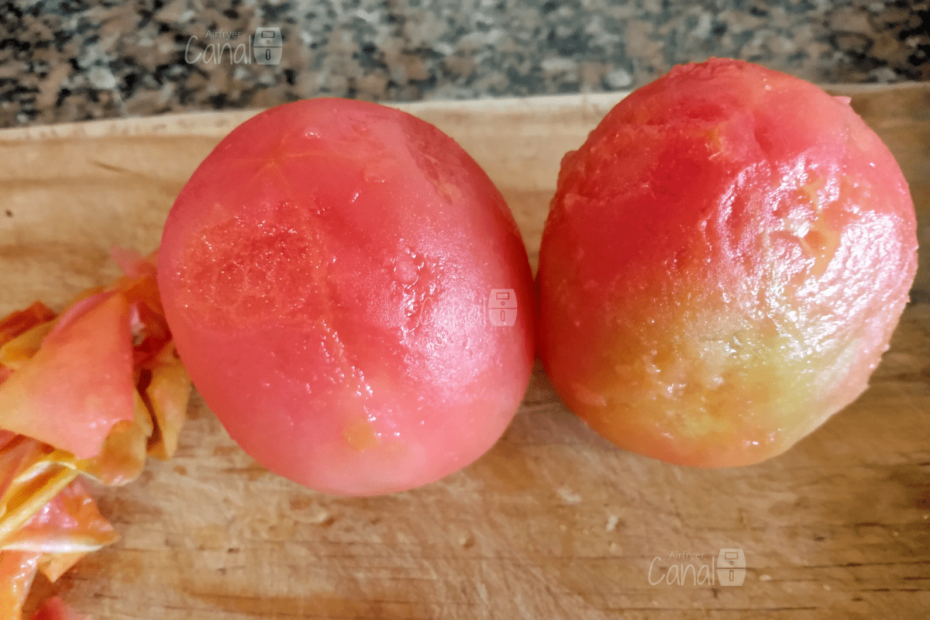 despelar tomate na airfryer