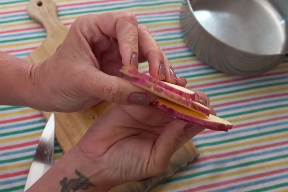 batata doce na airfryer com casca