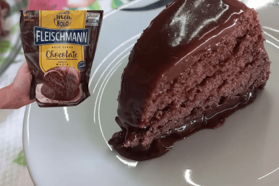 bolo de chocolate de massa pronta na airfryer