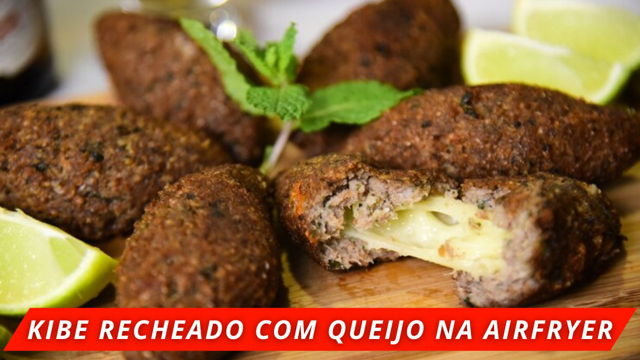 kibe recheado com queijo na airfryer