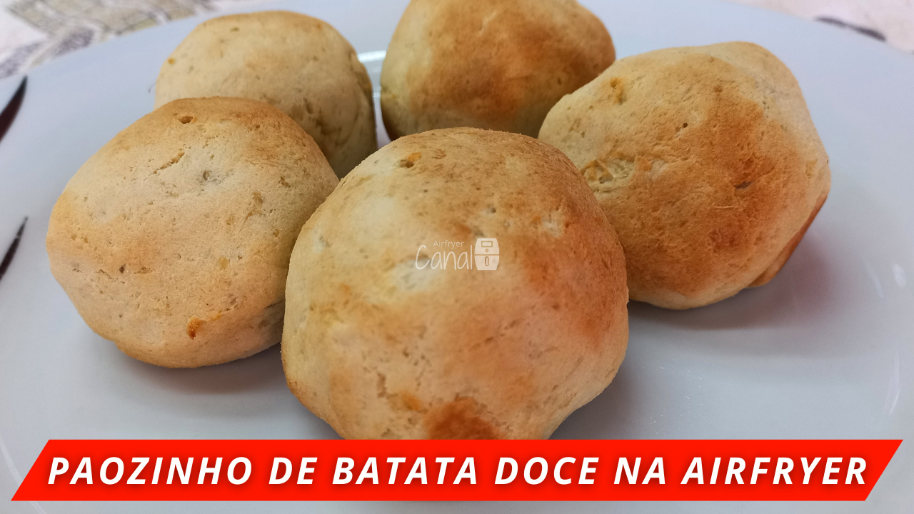 pão de batata doce fit na airfryer