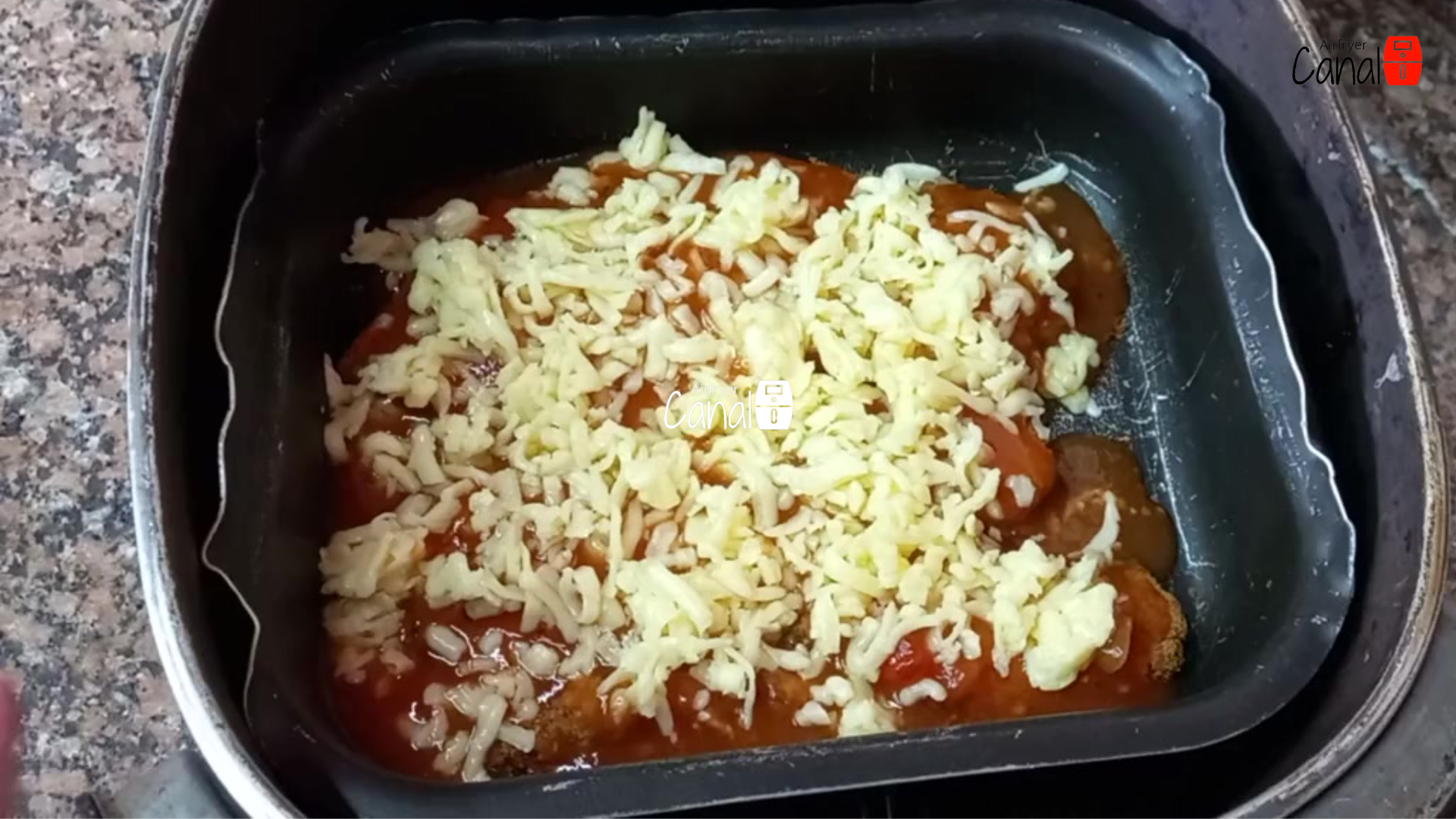 frango parmegiana fit na airfryer