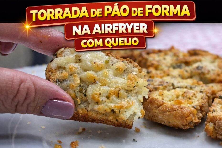 orrada de pão de forma na airfryer crocante e dourada
